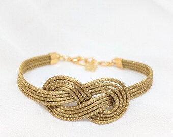 Capim infinity bracelet golden vegetable gold SLOWECO IBIZA, Original ecological ethical bio gift, Midimalist bracelet, Fair trade Brazil