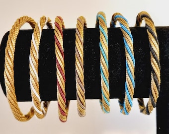 Thin braided vegetable gold capim golden bracelet SLOWECO LA HAB, Original ecological ethical gift, Semi-rigid adjustable, Faire trade, Brazil