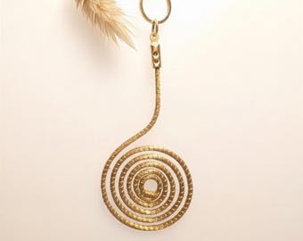 Capimix ILUSION – Charms Dije artesanal – Colgante Oro vegetal Capim dorado para pendientes, collar, adorno – 7×2,5cm SLOWECO – 1U.