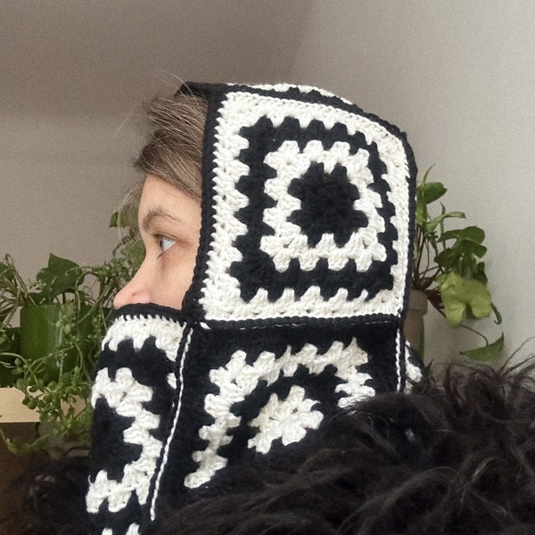 Crochet Balaclava | Cagoule | Crochet Ski Mask | Knitted Balaclava | Granny Square Colorful | Winter hat | Knitted hood
