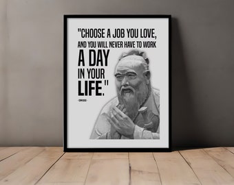 Confucius, N’abandonnez jamais, Impression de citation, Art mural, Motivation, Art imprimable, Affiches de citation, Art de citation, Citations positives, Cadeau pour la famille