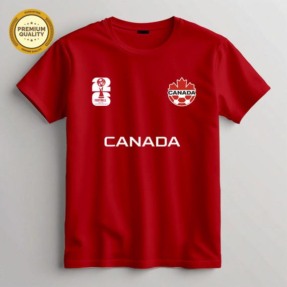 Canada Football Fan T-Shirt, 2026 World Cup, Canada Soccer Tee, World Football Fan Tee, Canadian Soccer Shirt, Soccer Gift Canada