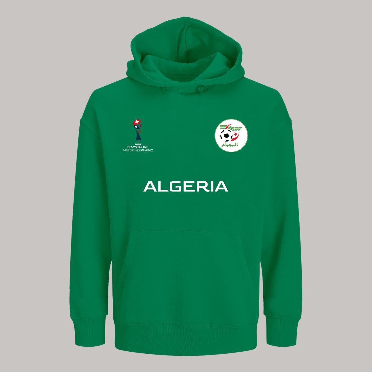 Sweat à Capuche Algérie DZ - Design Vintage Imprimé Au Dos, Coupe Classique, 241 G - Cadeau Patriotique