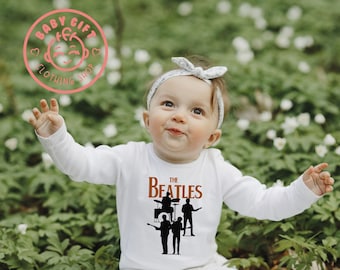 Baby The Beatles Tee Onesie, Baby The Beatles Bodybuild Gift, Country Music Tee Announcement Gift for Baby, Unique Baby Gift  Gift for Mom