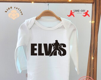 Baby Onesie, Elvis Presley Tee, Unique Baby Bodybuild, Baby Announcement Gift, Coming Soon Gift, Onesies, Onesie for babies, Baby Gift