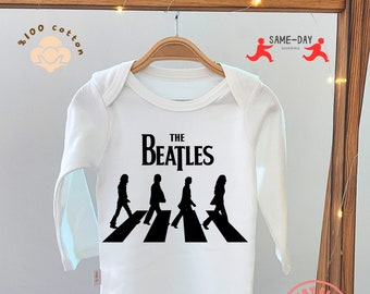 The Beatles Baby Onesie, The Beatles Baby Bodybuild, Newborn Gift, Long Sleeve Onesie, Baby Gift Onesie, Onesies, Baby Announcement Gift