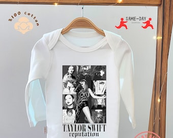 Baby Taylor Swiftie Merch, Newborn Baby Gift, Taylor Swift Reputation Onesie, Baby Announcement Bodybuild, Gift for Baby, Swiftie Gift