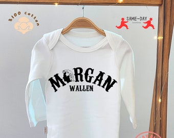 Morgan Wallen Onesie For Baby Wallen Bodysuit Gift For Newborn Shower Gift For Announcement Gift For Baby Bodysuit Country Music Gift