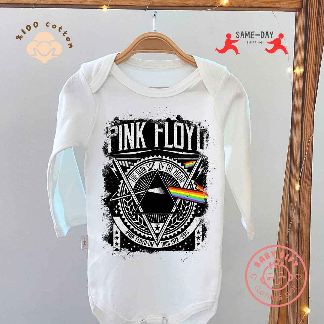 Pink Floyd Baby Onesie, Newborn Gift, Pink Floyed Bodybuild, Long