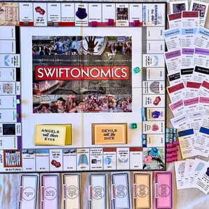 Swiftonomics Game | Physical Game| Swiftie Approved | Taylor Swift Inspired | Custom Monopoly | Its all fun and games | Board Game edit |
