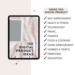 100 Digital Product Ideas PLR products Digital Marketing MRR Master Resell Rights Done for you digital product sell for 100% profit