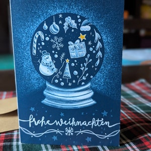 Schneekugel - Weihnachtskarte
