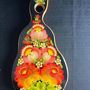 Small Ukrainian Petrykivka Style Wooden Kitchen Board/Ukrainian Ornamental Wall Art/