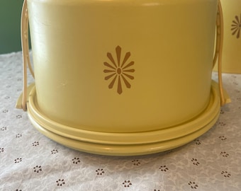 Tupperware Tortenheber: Starburst mit Ernte Gold Griffe, Verschlussdeckel (Mittelgroß)