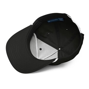 Black and White Rope Hat with Supply & Demand University 3D White Embroidery, Bitcoin Crypto Hat