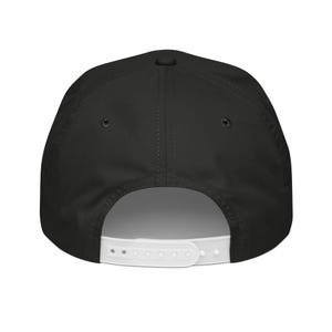 Black and White Rope Hat with Supply & Demand University 3D White Embroidery, Bitcoin Crypto Hat