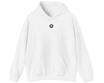 White Bitcoin Hoodie | Michael Saylor Inspired Design | Cryptocurrency Logo Sweatshirt