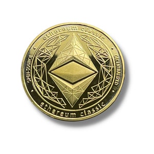 Exclusive Gold Ethereum Coin - Commemorative Physical Cryptocurrency, Collector&#39;s Must-Have, Thoughtful Gift for Blockchain Admirers