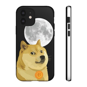 Tough Dogecoin Phone Case - Cryptocurrency Design, Stylish Doge Cover for iPhone. Durable Crypto Accessories