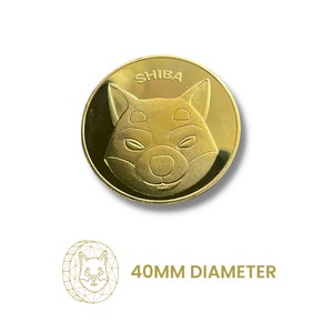 柴犬 (SHIB) QR コイン | Cryptochips によるカスタム レーザー刻印