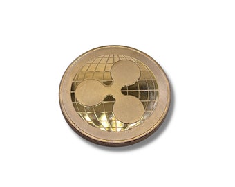 Ripple Collector's Gold Coin - XRP physical gold coin, Cryptocurrency Office Decor, Sophisticated Investor Present