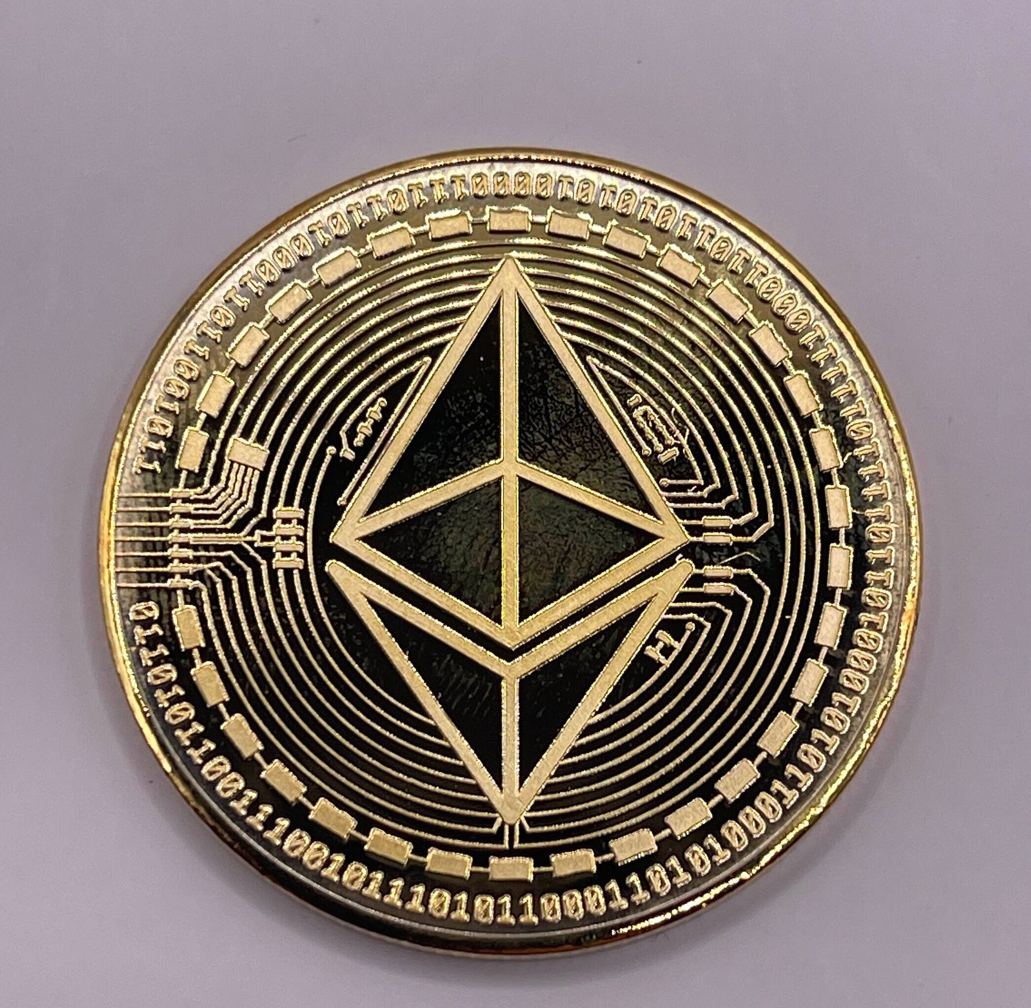 Ethereum Collectible Ethereum (ETH) Commemorative Gold Foil Collectible  Note – Crypto Currency Novelty Virtual Currency Memorabilia