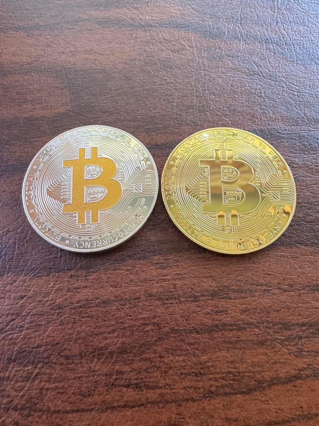 Bitcoin Gold & Silver Collectors Coins Set of 2, Crypto Memorabilia ...