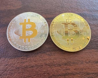 Lot de 2 pièces de collection Bitcoin or et argent, souvenirs cryptés, cadeau pour les amateurs de Bitcoin, jetons crypto-monnaies en édition limitée