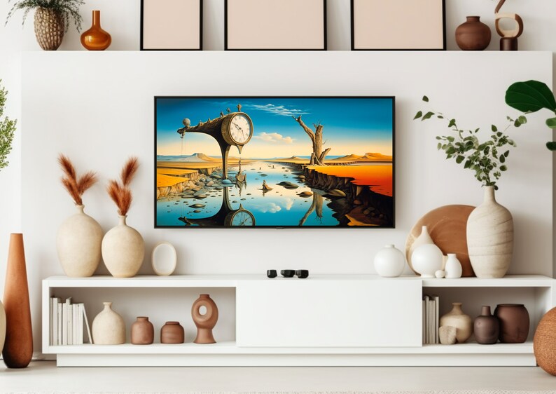 Dali Inspired Frame TV Art, Samsung Frame TV Art, Modern Oil Painting