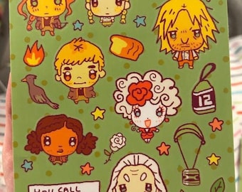 hunger games chibi sticker sheet