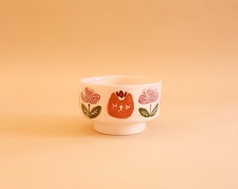 Handmade Ceramic Cat Cream Ice-cream Cup