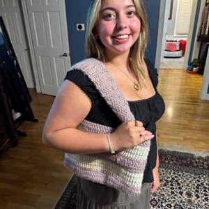 handmade crochet shoulder bag