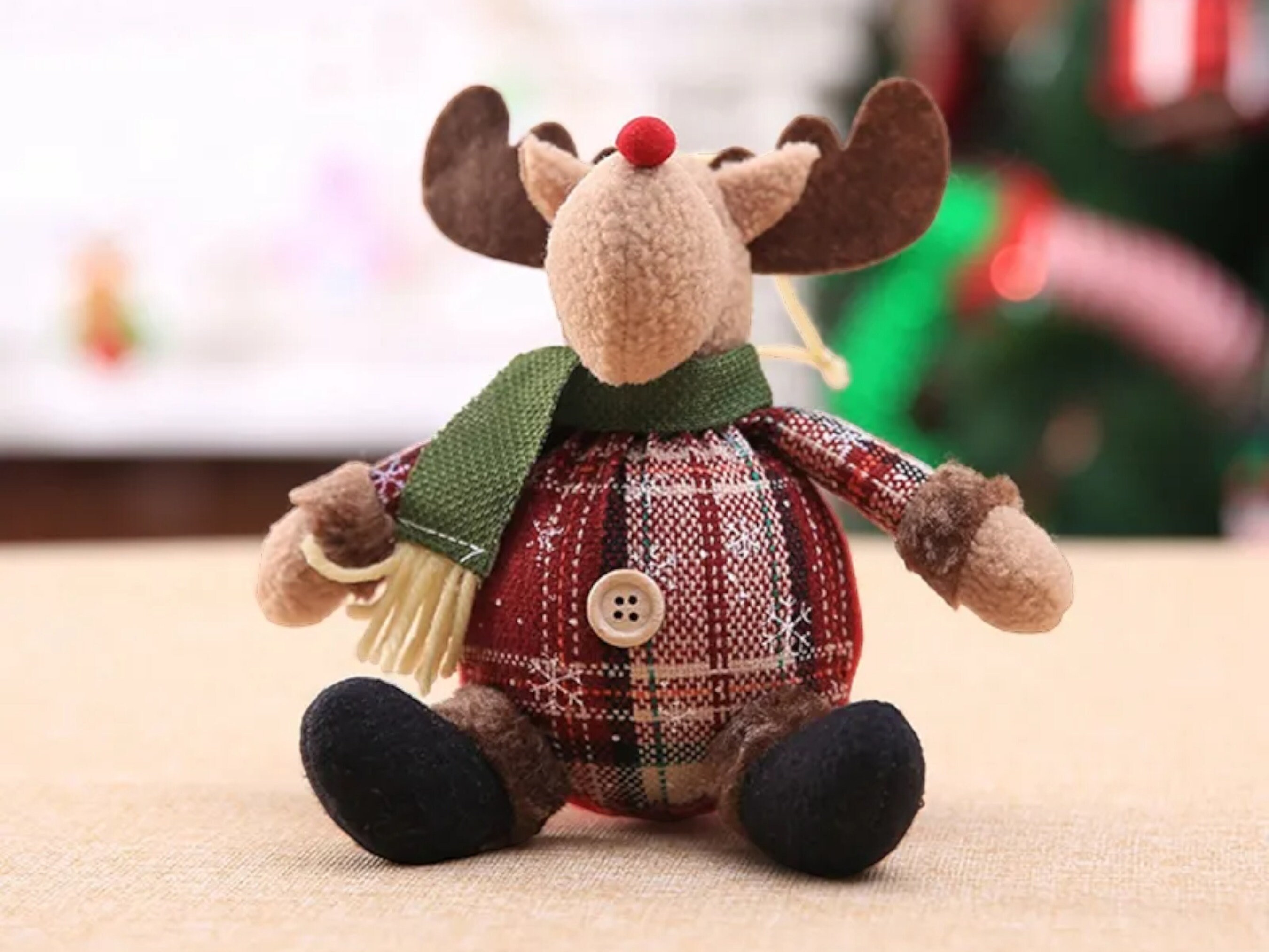 Christmas Decorations Snowman Stretch Doll Elk Doll Festival Window Scene Decoration Ornament main image 1