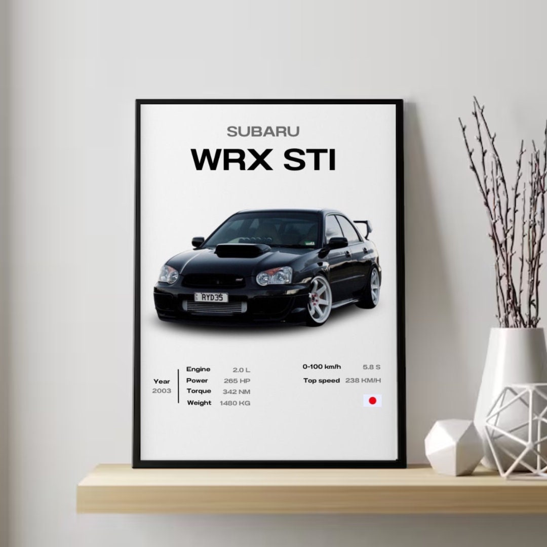 スバル - NC-1195スバルWRX STI限定版画サイン額装済作家平右ヱ