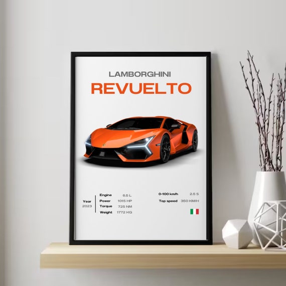 非売品 ランボ60周年 Revuelto FROM NOW ON ポスター Lamborghini Revuelto Poster - Etsy