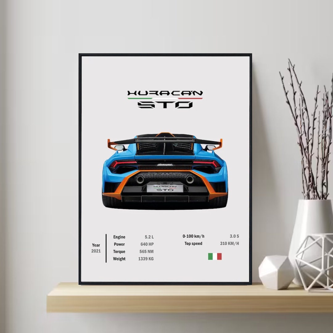 Lamborghini Huracan STO Poster - Etsy
