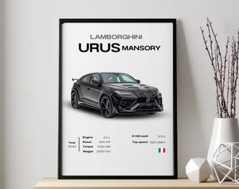 Affiche Lamborghini Urus Mansory