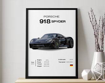 Porsche 918 Spyder Poster - Etsy