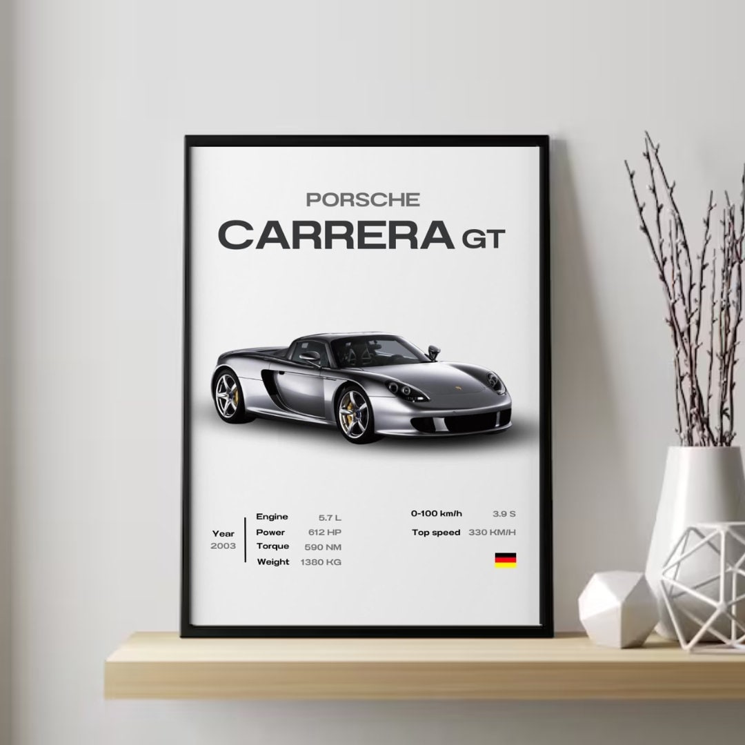 Porsche Carrera GT Poster - Etsy