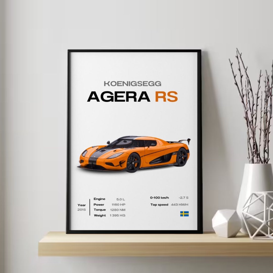 Porte-clés Koenigsegg Agera R Premium, porte-clés de voiture moulé