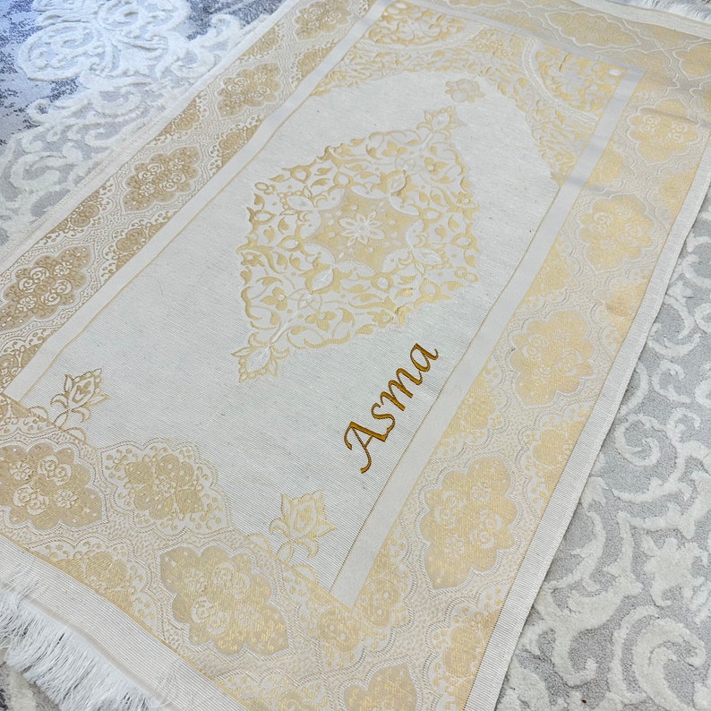Personalized Prayer Mat Quran Tasbih Gift Set Prayer Mat Etsy