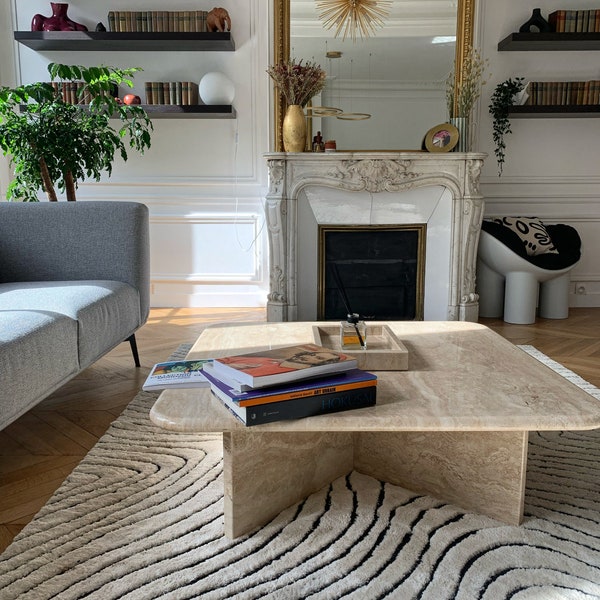 table basse carrée travertin romain table basse design carrée travertin style vintage marbre beige pierre table en marbre