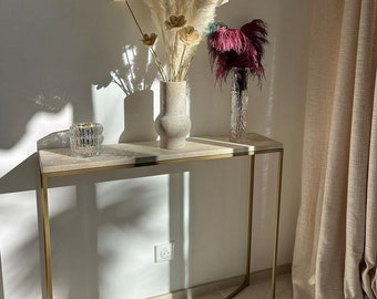 Travertine console design console raw gold travertine, travertine console table gold