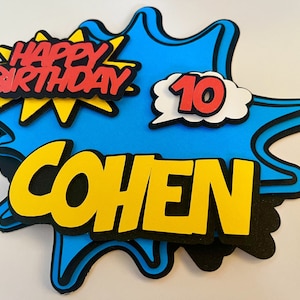 Comic Cake Topper