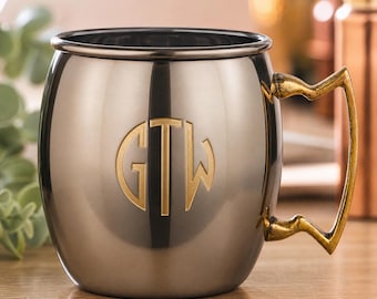 Personalized Moscow Mule Mug | Engraved Copper-Plated Stainless Steel 16oz