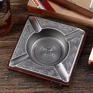 Cigar Ashtray – Large Tabletop Vintage Design, Man Cave Decor, Gift for Him