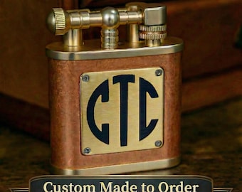 Personalized Cigar Torch Lighter  – Engraved Luxury Vintage Design, Groomsmen Gift, Father's Day Gift