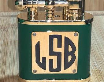 Personalized Desktop Cigar Lighter – Vintage Design Butane Torch, Groomsmen Gift, Gift for Him Fathers Day