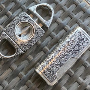 Bronze Cigar Lighter Set – V Cutter Torch, Groomsmen Gift, Gift for Him