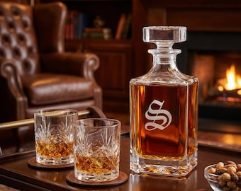 Personalized Decanter - Father’s Day, Barware Groomsman gift